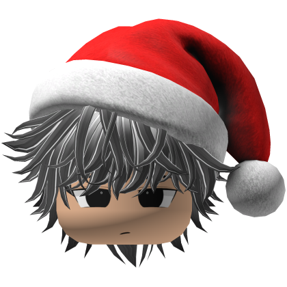 fluffy hair Christmas beret hat (White-black)
