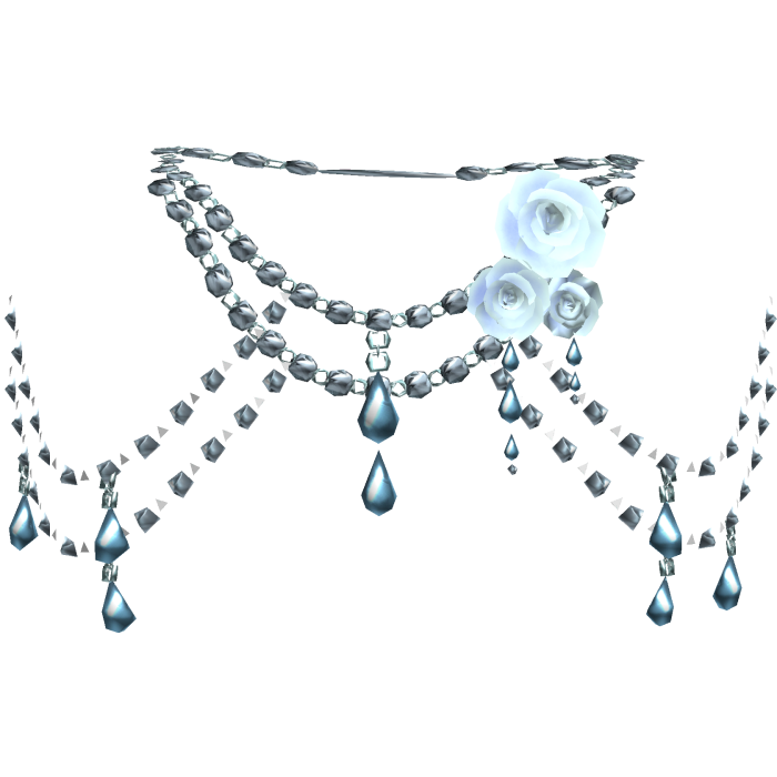 Blue Body Front Jewelry w Roses 3.0