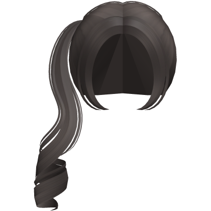 ♡ kawaii long ash brown curly side pigtails Roblox item