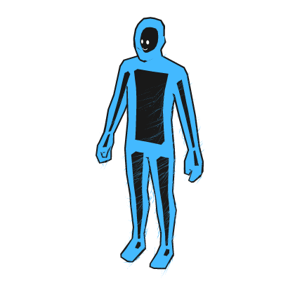 Blue Cartoony Outline Aura