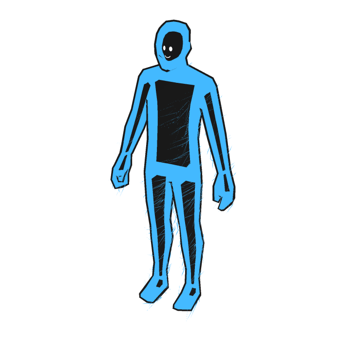 Blue Cartoony Outline Aura