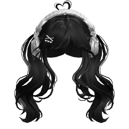Cute Wavy Pigtails w/Headphonnes (Black)