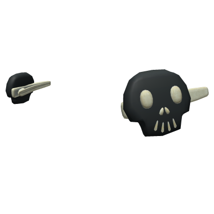 Halloween Skull Hair Clips Black Roblox item