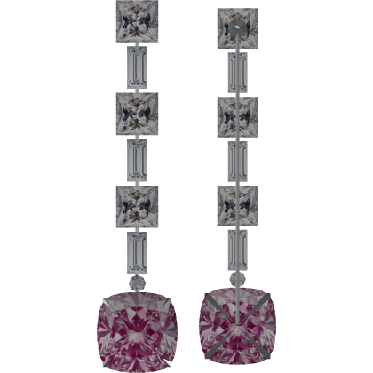 Kim's Diamond Pink Earrings Roblox item