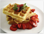 Waffles With Strawberries!