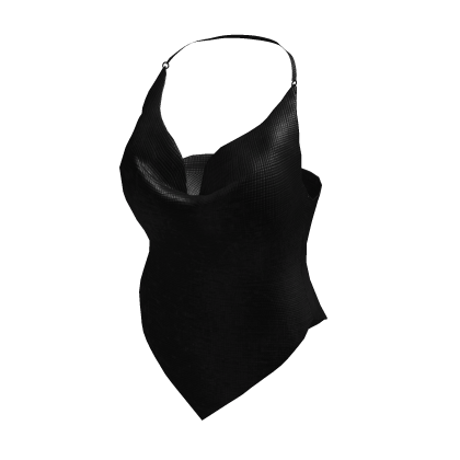 Black Y2K Mirror Disco Party Top