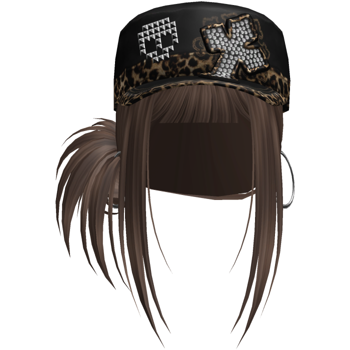 Gyaru Hair w/ Cap & Earrings