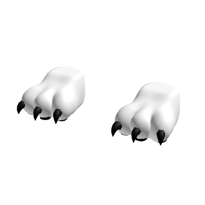 White Cat SLIPPERS Dark Nails