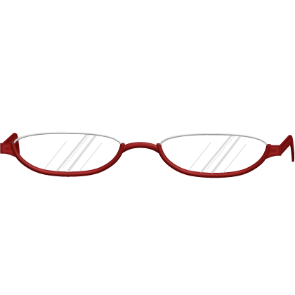 ♪ 〜 Cute Low Red Moe School Glasses 
