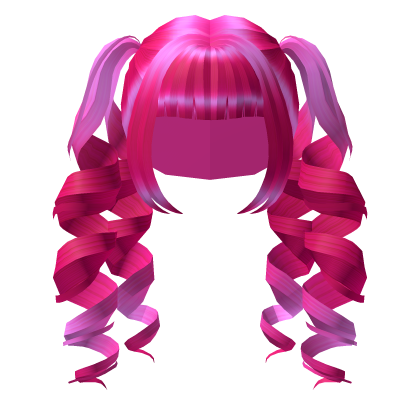 Pink Anime Drill Pigtails