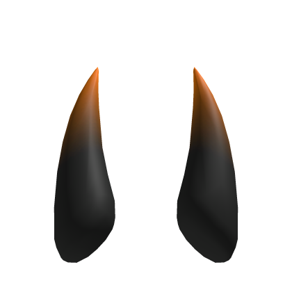 Long Spike Horns - Gradient Orange