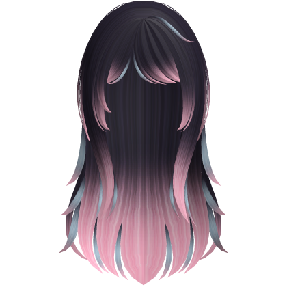 black pink wispy gothic moe long layered hair