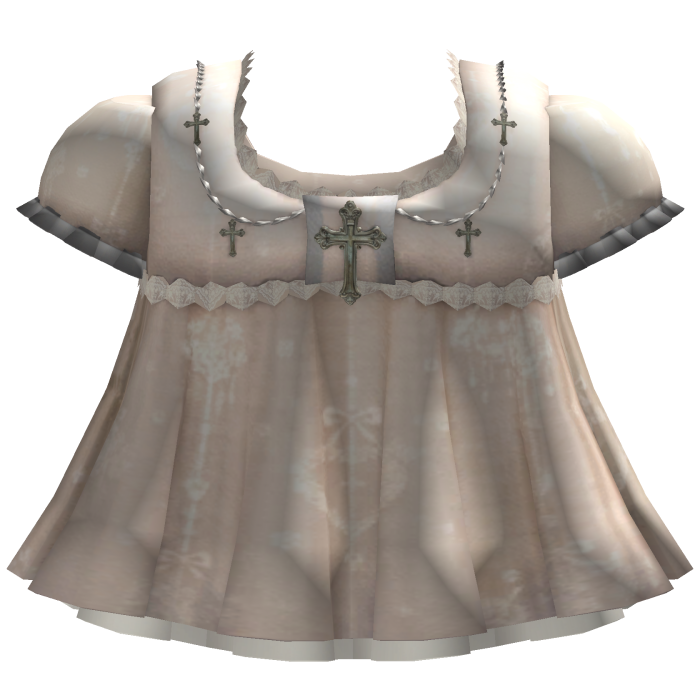 White Babydoll Dress with Jesus Cross Details