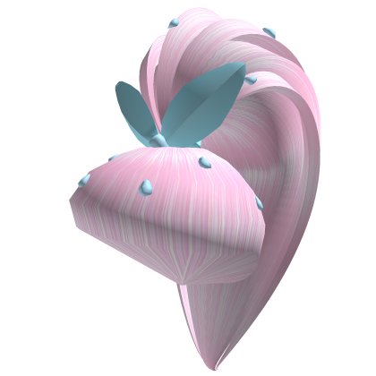 Strawberry ponytail pastel pink blue drag diva Roblox item