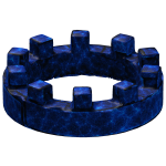 10-Block Darkest Royal Blue Crown🌌