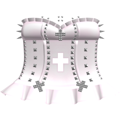 pink studded dress with crosses