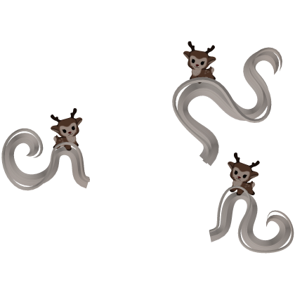 Swirly Floating Reindeer Hair Addon in Ash Blonde Roblox item