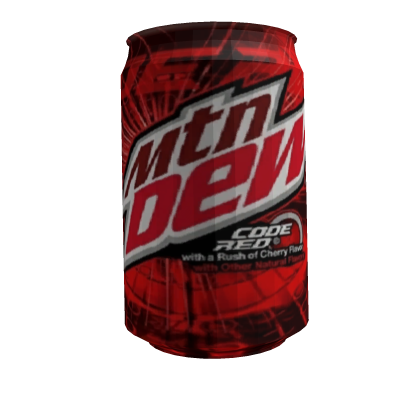 Mouth - Drinking Mountain Dew Code Red Can