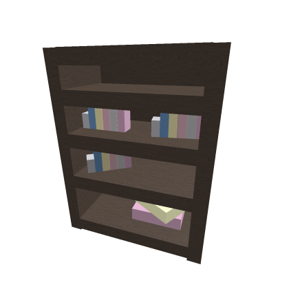 Colourful Dark Oak Bookcase
