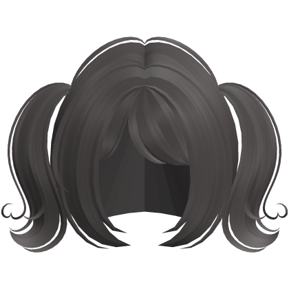 𐔌♡ : cute babydoll heart pigtails in ash Roblox item