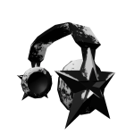 Black And White Graffiti Star Headphones