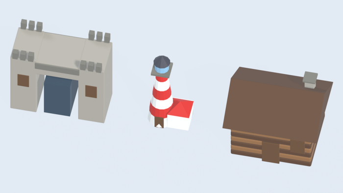 Low Poly Building Pack House Shop Castle x29 preview 6