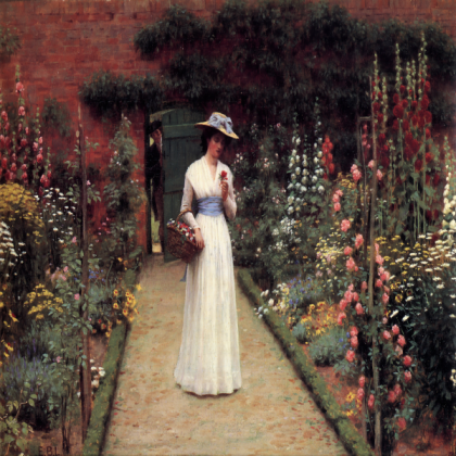 Lady in a Garden (Painting) Roblox decal
