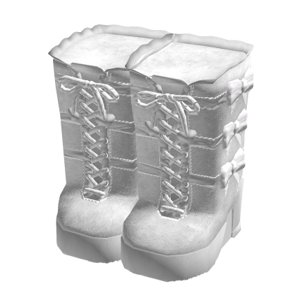 3.0 White Gothic Thigh-High Boots