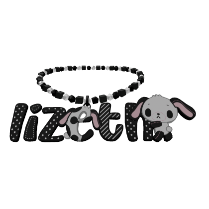 lizeth black and white sugarbunny necklace