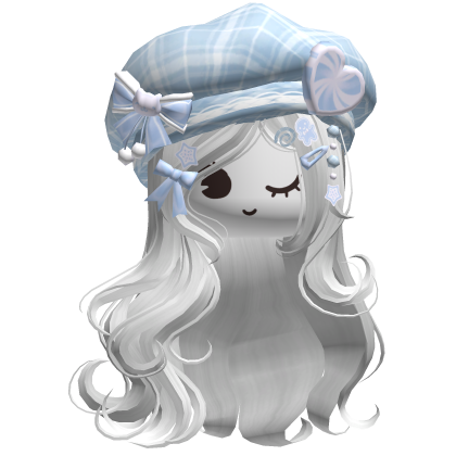 ♡ Christmas Swirls w/ Beret (White)