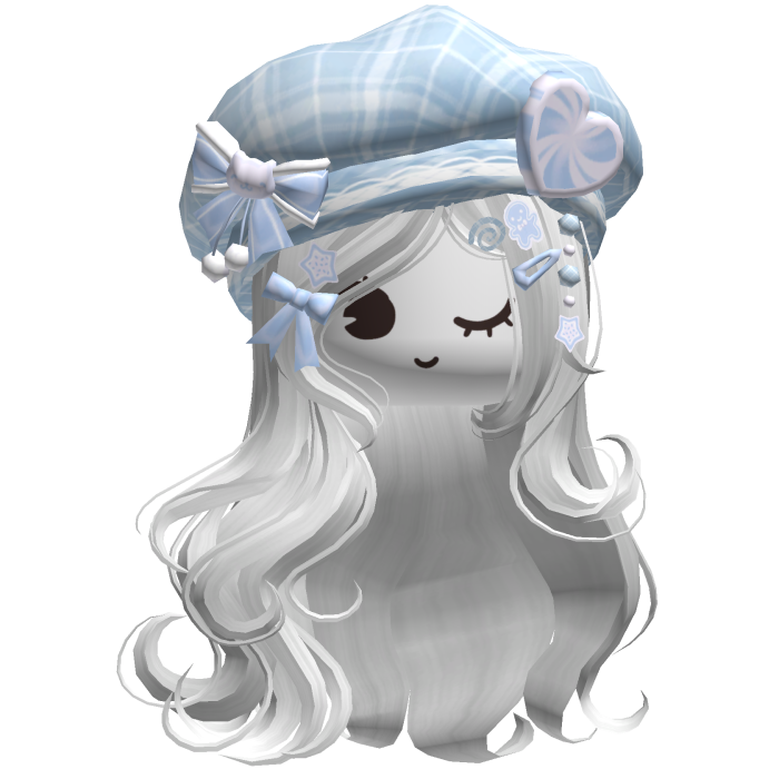 ♡ Christmas Swirls w/ Beret (White)