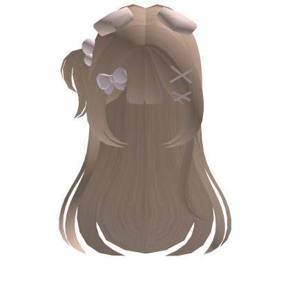  ♡ : Kawaii Brownie Bow Long Hair 