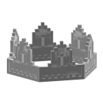 Ivory White Animated Glitch 8-Bit Crown