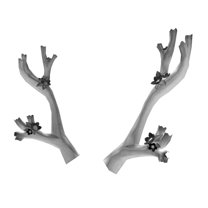 (GLOW) White/Black Sakura Horns (Addon) Roblox item