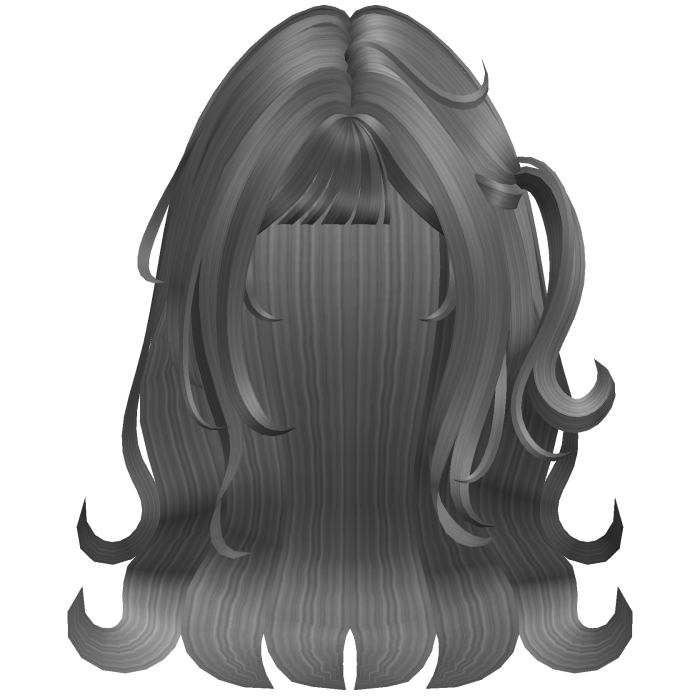 Cute Long Wavy Hair w/ Flipped Ends (Gray)