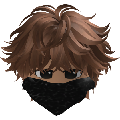 Anime Cute Hair with Y2K Mask (Brown) 