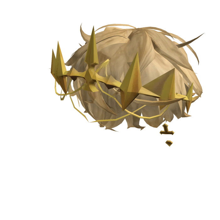 Blonde Messy Hair + Golden Crown