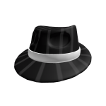 Black Pinstripe Fedora