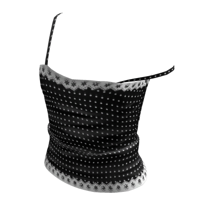 White lace and black polka dot vest - ZN thumbnail