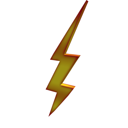Yellow Lightning Bolt (Back)