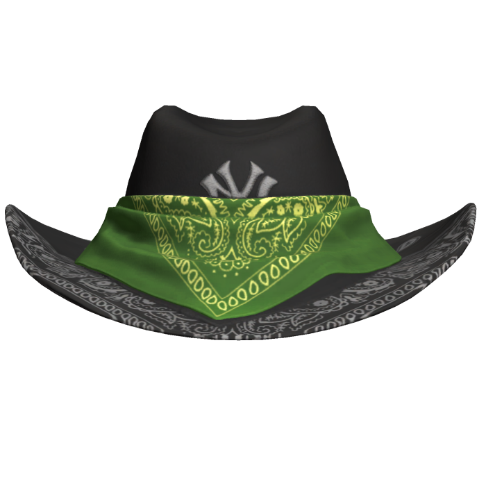 Black & Green NYC Bandana Cowboy Hat