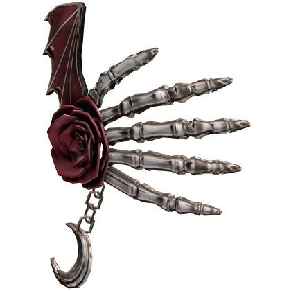 Vampiric Scary Skeleton Rose Hand