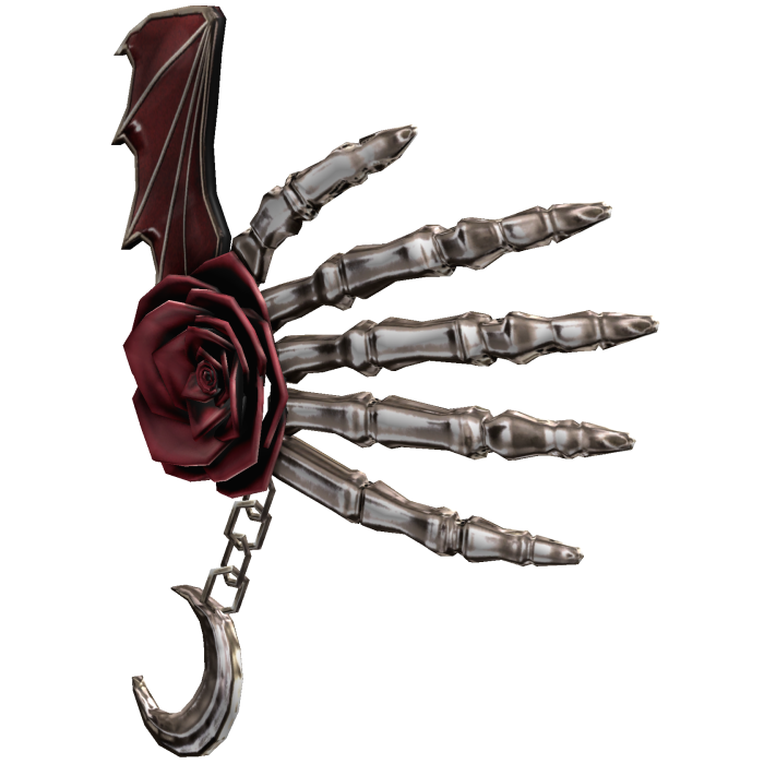 Vampiric Scary Skeleton Rose Hand