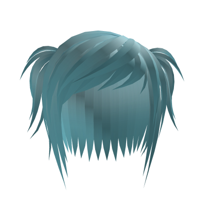 choppy emo pigtail bob blue Roblox item