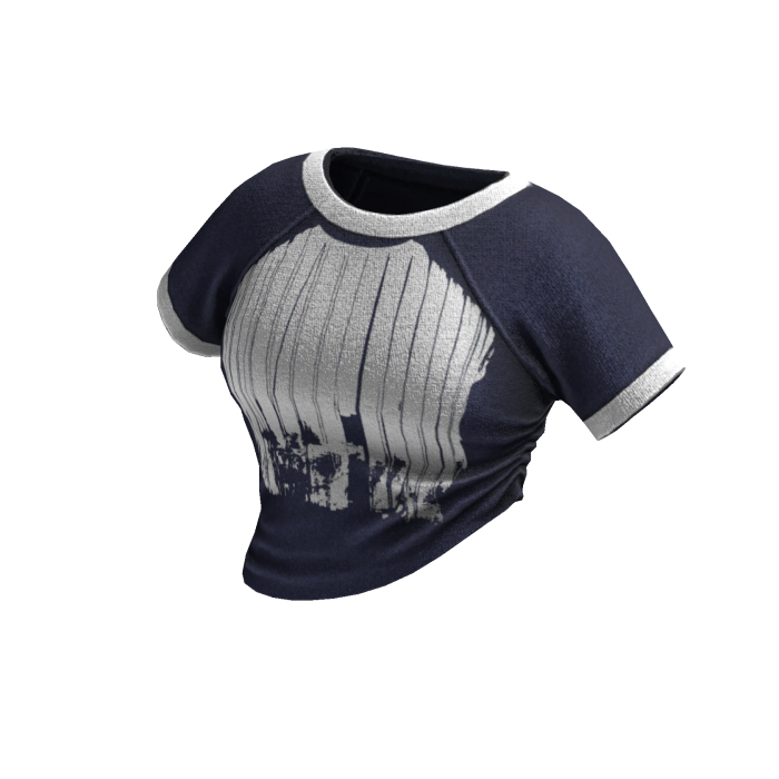 Cozy Graphic Y2K Tee (Dark Blue White)