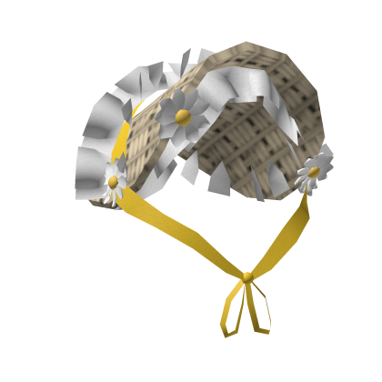 flower Straw hat yellow (small)
