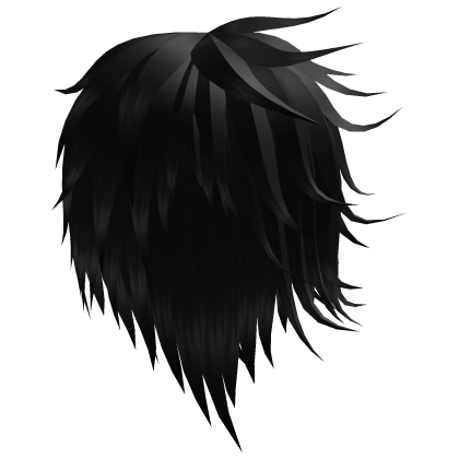 Black Vkei Windy Messy Anime Hair 35.  Roblox item