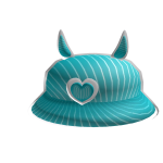 Teal Heart Bucket Hat