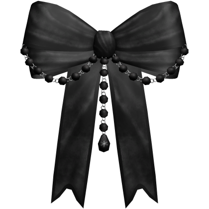 Black Necktie Bow With Pendants Roblox item