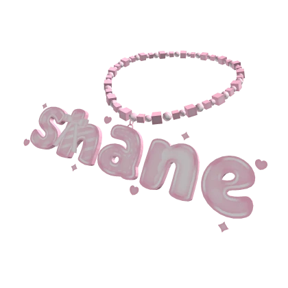 ꒰♡ · cutest pink shane necklace ˚. Roblox item render